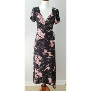 Pink floral Billabong wrap dress